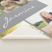 Moderne fotocollage Dog Gray Sherpa Deken (3/4)