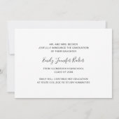 Moderne fotocollage Elegant Afstuderen Aankondiging (Achterkant)