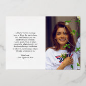 Moderne fotocollage Elegant Afstuderen Folie Uitnodiging (Achterkant)