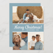 Moderne fotocollage feestdagenkaart (Voorkant / Achterkant)