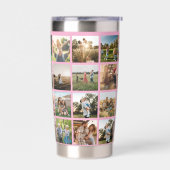 Moderne fotocollage geïsoleerde drinkbeker (Links)