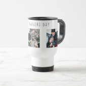 Moderne Fotocollage & Gelukkige Vaderdag Reisbeker (Voorkant rechts)
