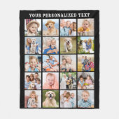 Moderne Fotocollage Gepersonaliseerd Familie 20 Af Fleece Deken (Voorkant)