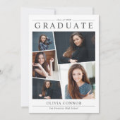 Moderne fotocollage Graduation Party Kaart (Voorkant)