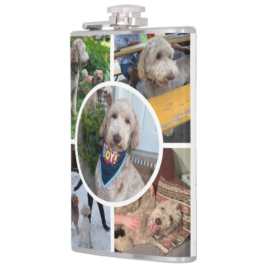 Moderne fotocollage heupfles (Links)