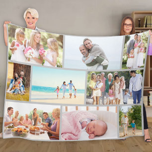 Moderne Fotocollage in metselwerkstijl grijs Fleece Deken