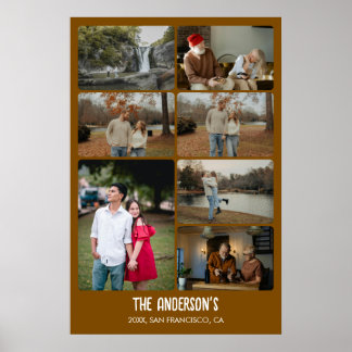 Moderne Fotocollage met Familieverhalen Poster