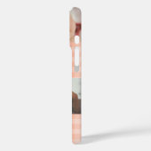 Moderne Fotocollage Monogram Roze Gingham Case-Mate iPhone Case (Achterkant / Links)