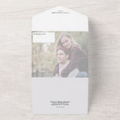 Moderne Fotocollage-overlay-huwelijk All In One Uitnodiging (Buitenkant)