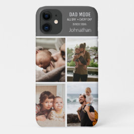 Moderne fotocollage personaliseer papa-modus iPhone 11 hoesje