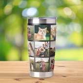 Moderne Fotocollage Persoonlijke Naam Geïsoleerde Drinkbeker