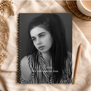 Moderne Fotocollage Persoonlijke Schetsboek Notitieboek