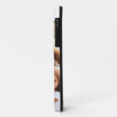 Moderne fotocollage salie groen initiaal monogram Case-Mate iPhone case (Achterkant/links)