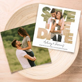Moderne Fotocollage Save the Date Wedding Invite