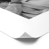 Moderne Fotocollage Script Monogram Koppels Poster (Hoek)