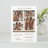 Moderne fotocollage slaat de datum op kaart (Staand voorkant)