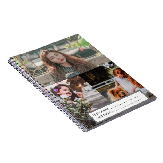 Moderne fotocollage Spiraal Foto Notitieboek (Rechterzijde)