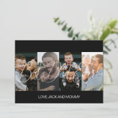 Moderne Fotocollage Vaderdag Feestdagenkaart (Staand voorkant)