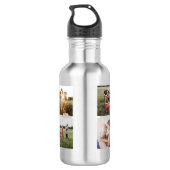 Moderne fotocollage waterfles  (Achterkant)