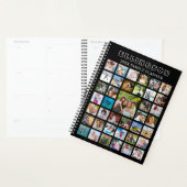 Moderne Fotocollage Zwart Gepersonaliseerd Planner (Display)
