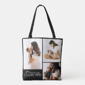 Moderne fotocollage | Zwarte en witte Moederdag Draagtas (Achterkant)