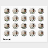 Moderne fotogolfer ronde sticker (Vel)