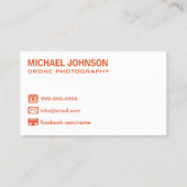 Moderne fotograaf drone fotografie visitekaartje (Achterkant)