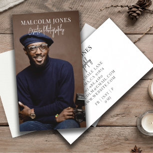 Moderne fotograaf foto visitekaartje