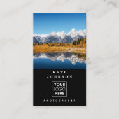 Moderne fotograaf Logo QR Code Social Media Visitekaartje (Voorkant)