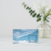 Moderne fotograaf Square Logo 2 met je Afbeelding Visitekaartje (Staand voorkant)