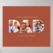 Moderne fotograaf typography child gift terracotta poster (Voorkant)