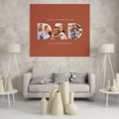 Moderne fotograaf typography child gift terracotta poster