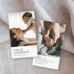 Moderne fotograaf visitekaartje