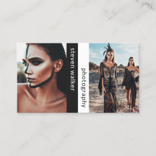 Moderne fotografie, eenvoudige zwarte witte fotogr visitekaartje