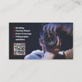 Moderne Fotografie Fotograaf QR Code Visitekaartje (Achterkant)