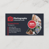 Moderne Fotografie Fotograaf QR Code Visitekaartje (Voorkant)