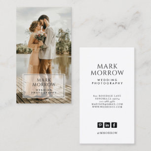 Moderne Fotografie Huwelijksfotograaf Bedrijfskaar Visitekaartje