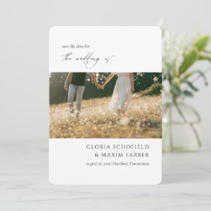 Moderne Fotografie Minimalistische Elegante Trouwd Save The Date