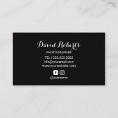 Moderne fotografie Studio Pro-fotograaf Visitekaartje (Achterkant)