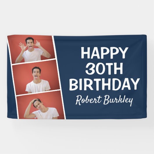 Moderne fotogreep | Birthday Banner (Horizontaal)