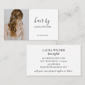 Moderne fotohaarlijst visitekaartje (Voorkant / Achterkant)