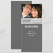 Moderne Fotohuwelijk Menu Kaarten (Voorkant / Achterkant)