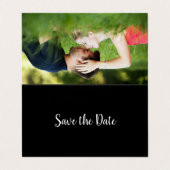 Moderne fotokalender slaat de datumkaart op visitekaartjes (Buitenkant ongevouwen)