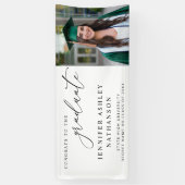 Moderne fotokalligrafie Afstuderen banner - wit (Verticaal)