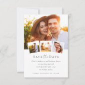 Moderne fotokalligrafie bruiloft save the date (Voorkant)