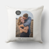 Moderne fotokussen met boogframe op maat - Zwart Kussen (Voorkant)