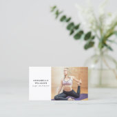 Moderne fotoMonogram Yoga Instructor Visitekaartje (Staand voorkant)