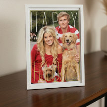 Moderne FotoPop Happy Holiday Foliekaart