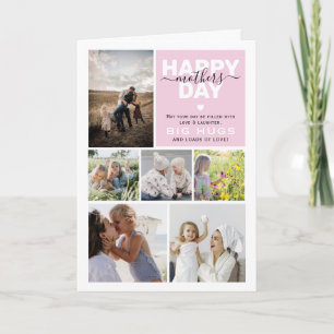 Moderne Fotoraster en Happy Mothers Day Kaart