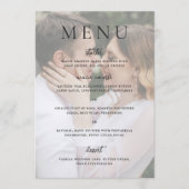 Moderne Fotoredactionele Bruiloft Menu (Voorkant)